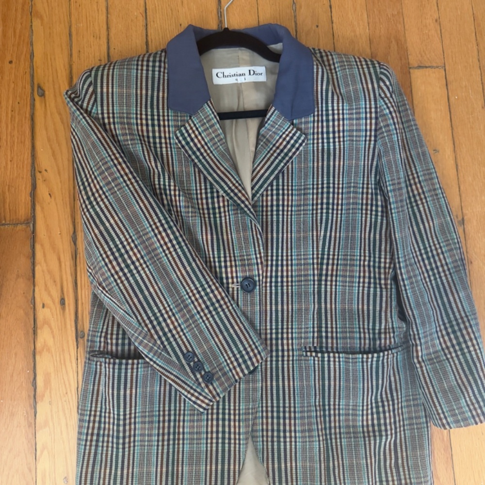 Plaid Vintage Christian Dior Sports  Blazer from Japan *Barely Worn Size Medium